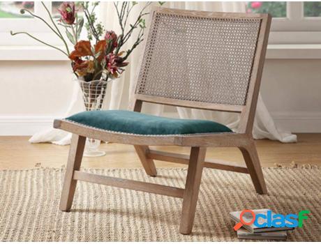 Sillón VENTA-UNICA Leraki (Azul - Tejido y Mimbre y Madera