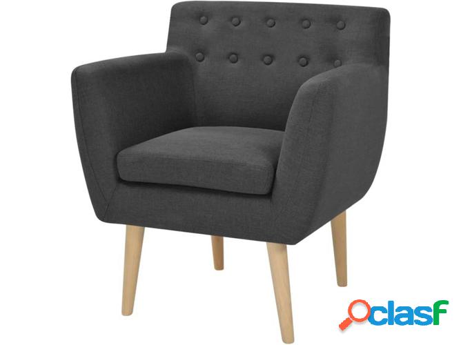 Sillón VIDAXL Tejido gris oscuro