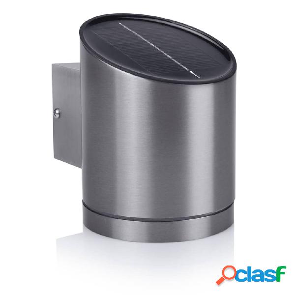 Smartwares Lámpara solar de pared con sensor 0.5 W plata