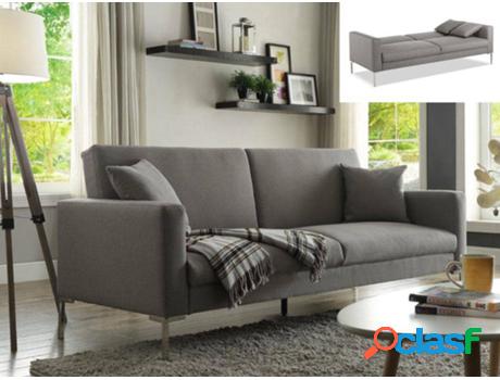 Sofá Cama VENTA-UNICA Munio (Gris - Tejido - 83x203x83 cm)