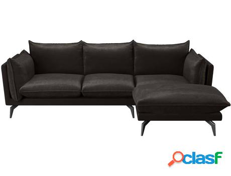 Sofá VENTA-UNICA Kestrel (Gris - Tejido - 85x246x154 cm)