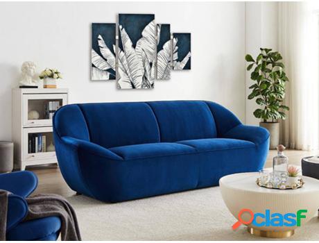 Sofá VENTA-UNICA Manitoba (Azul - Tejido - 83x240x92 cm)