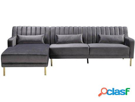Sofá VENTA-UNICA Meyreuil (Gris - Tejido - 82x277x160 cm)