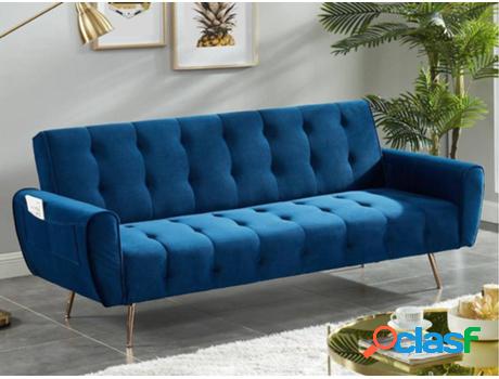 Sofá VENTA-UNICA Polani (Tejido - Azul - 83x209x83 cm)