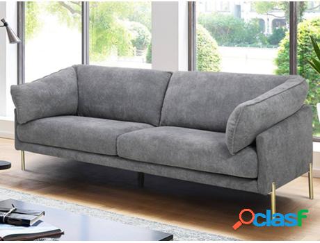Sofá VENTA-UNICA Sedico (Gris - Tejido - 80x196x85 cm)