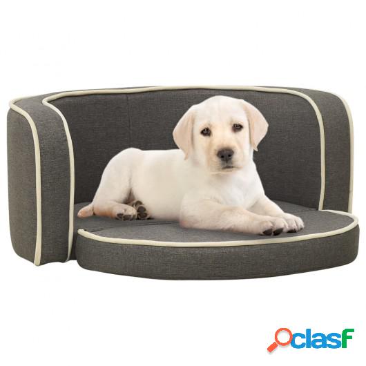 Sofá plegable para perros cojín lavable de lino gris