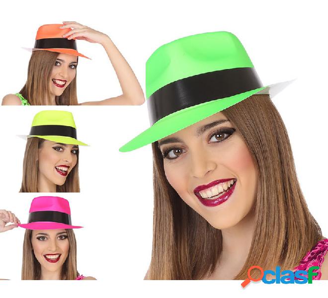 Sombrero Fluorescente en colores surtidos de 31X26 cm