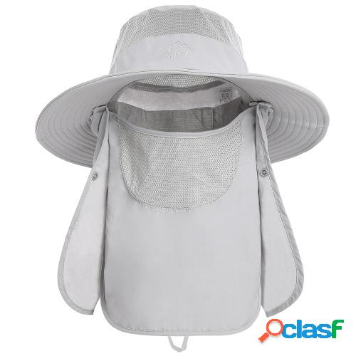 Sombrero para el sol de ala ancha con solapa de cuello