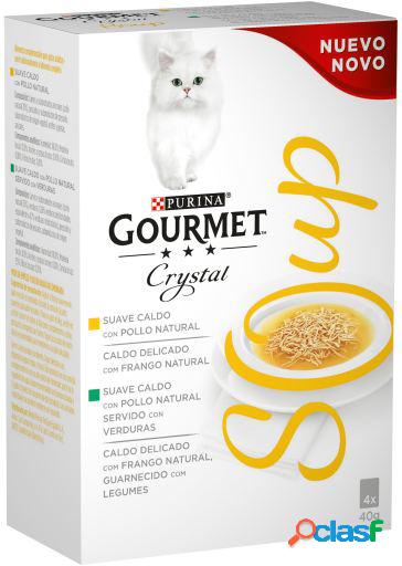 Sopa Crystal Soup Pollo Natural para Gato 4x40 gr Gourmet
