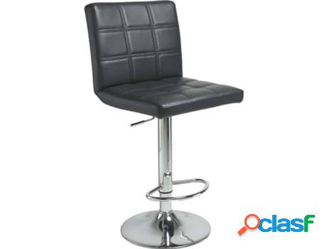 Taburete ADEC Giratório (Blanco - Metal y Símil Piel - 45