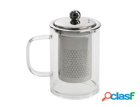 Taza infusiones de cristal 350 ml. con filtro infusor de