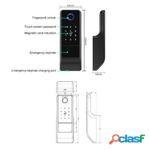 Tuya WiFi Cerradura de puerta inteligente Apartamento en