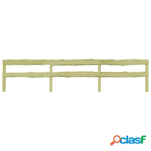 Vallas de jardín 2 travesaños 3 uds madera pino FSC 510x60