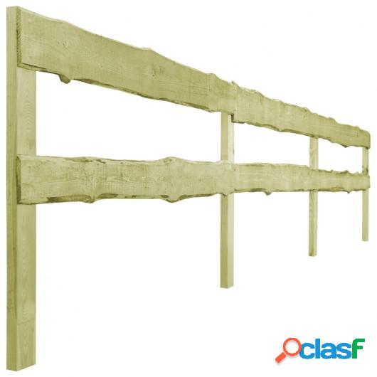 Vallas de jardín 2 travesaños 4 uds madera pino FSC 510x60