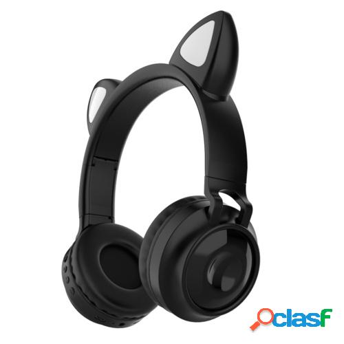 ZW-028 Wireless BT Headphone Cat Ear Lighting Folding