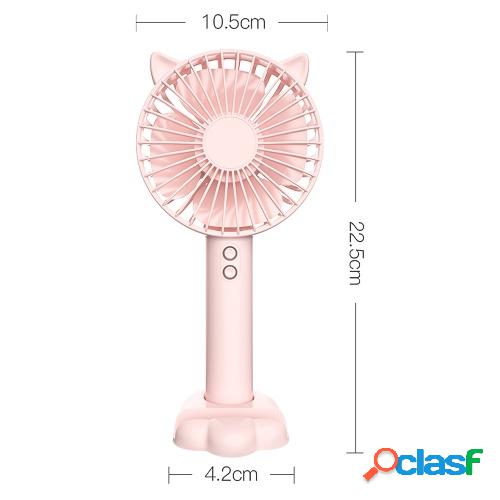 mini ventilador portátil recargable de mano 3 engranajes