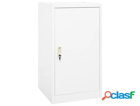 vidaXL Armario para sillas de montar acero blanco 53x53x105