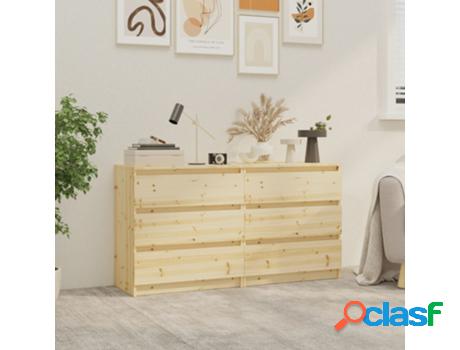 vidaXL Armarios auxiliares 2 uds madera maciza de abeto