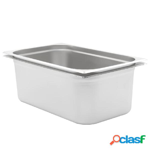 vidaXL Bandejas Gastronorm 2 unidades GN 1/1 200 mm acero