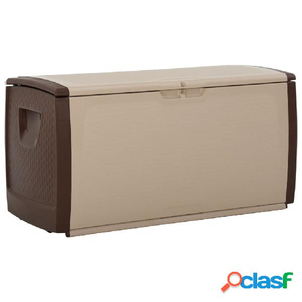 vidaXL Caja de almacenamiento beige y marrón 122x56x63 cm