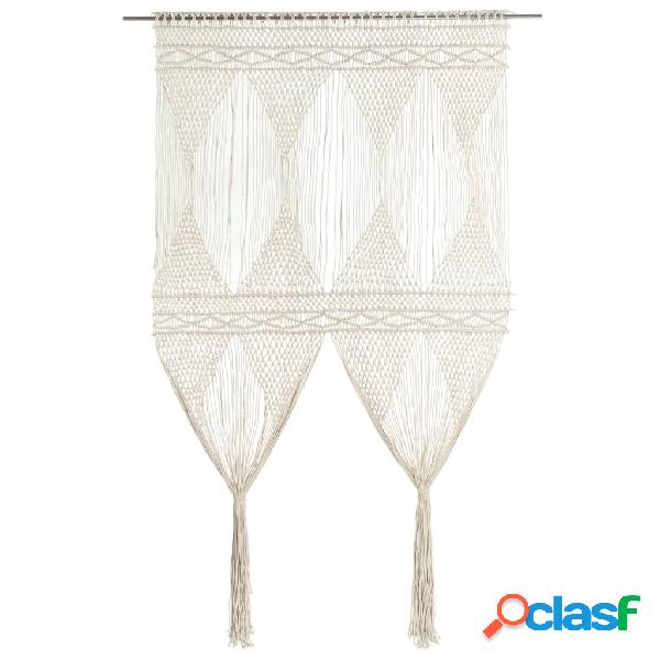 vidaXL Cortina de macramé algodón 140x240 cm