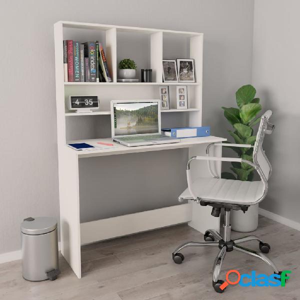 vidaXL Escritorio con estantes madera contrachapada