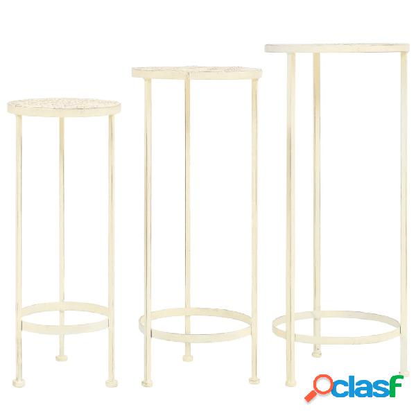 vidaXL Juego de soportes de planta 3 pzas estilo vintage