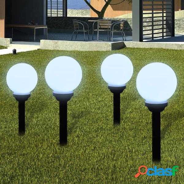 vidaXL Lámpara solar de bola LED de jardín 15 cm pica de