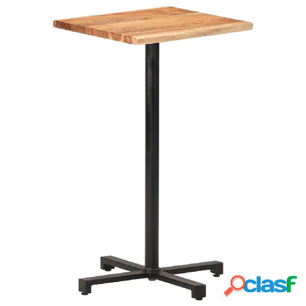 vidaXL Mesa alta de bar borde natural madera maciza acacia