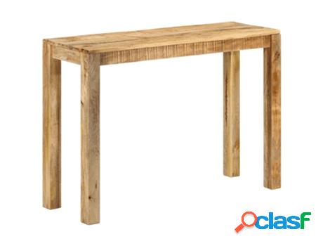 vidaXL Mesa consola de madera de mango rugosa 110x35x76 cm