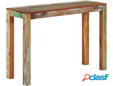 vidaXL Mesa consola de madera maciza reciclada 110x35x76 cm