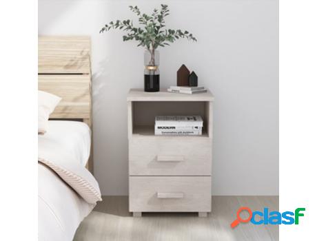 vidaXL Mesita de noche madera maciza de pino marrón miel
