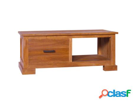 vidaXL Mueble para TV de madera de teca maciza 90x50x37 cm