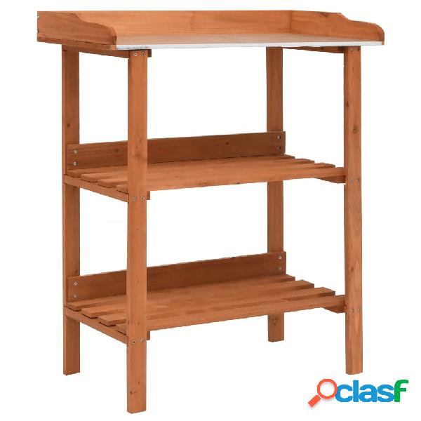 vidaXL Soporte para plantas de madera de abeto 76x37x89 cm