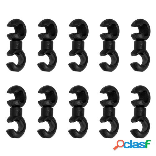 10 Uds Clips de cable de bicicleta ganchos giratorios MTB