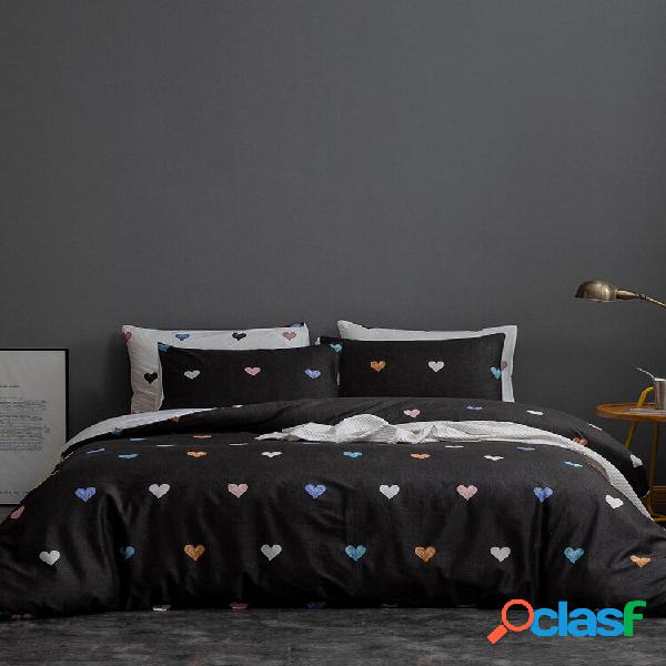 2/3 piezas geométrico Patrón juego de cama edredón funda