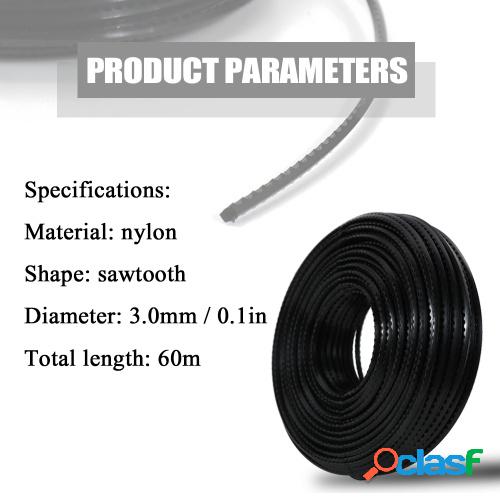 3.0mm 60 metros Profesional de calidad fina Nylon Sawtooth