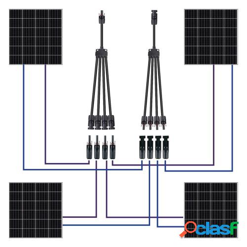 5 pares de conectores de cable de panel solar macho/hembra