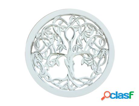 Adorno Arbol de la Vida Blanco de Madera 30X1X30cm Colgante