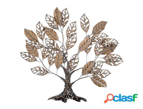 Adorno Pared Árbol Gris de Metal 79*4*85cm Placa de Metal