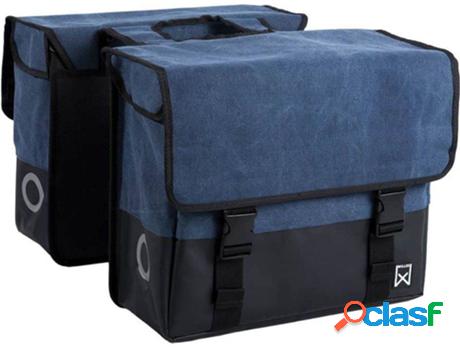 Alforjas de Bicicleta WILLEX Doble Azul y Negro mate (40 L)