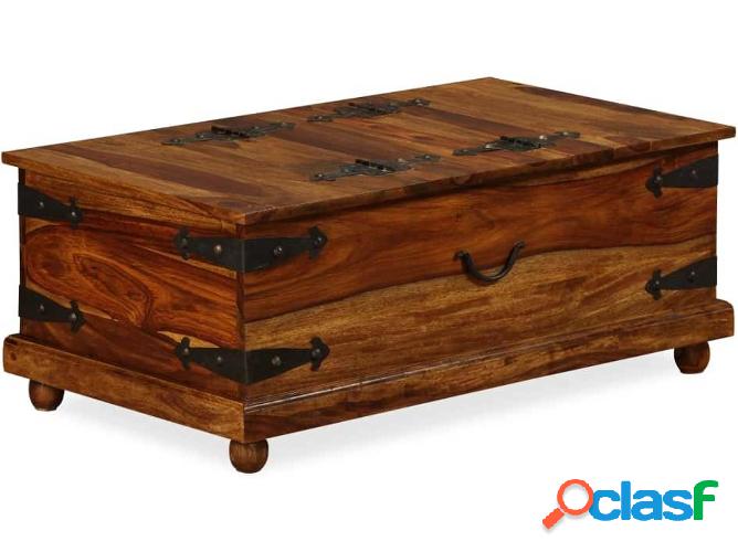 Arca de Almacenaje VIDAXL Madera sheesham maciza (90x50x35