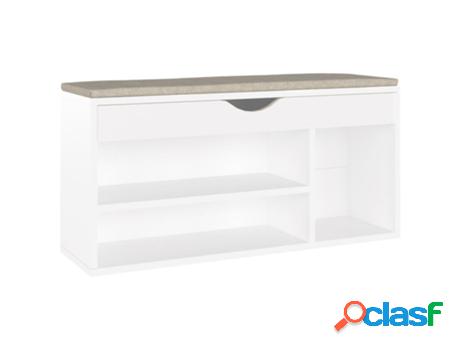 Armario para Zapatos VIDAXL (Madera - Blanco - 104 x 30 x 49
