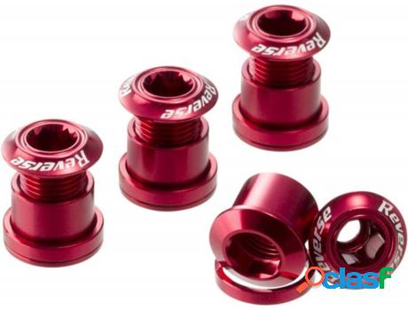 Cadena REVERSE COMPONENTS Reverse Chainring Bolt Set (Rojo -