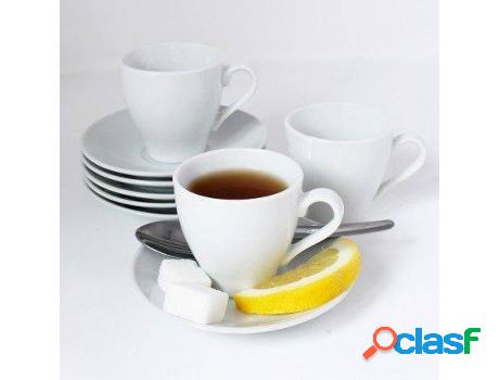 Café HOGAR Y MÁS Juego Porcelana Y Y Cafetera Hora Del