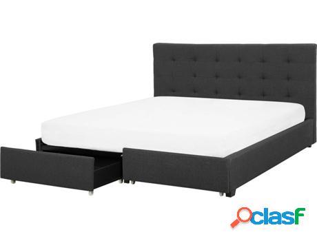 Cama La Rochelle (Gris - Poliéster -213x193x109 cm)