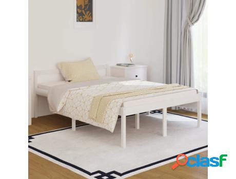 Cama VIDAXL Blanco Madera (Compatible con Colchón: 195.5 x