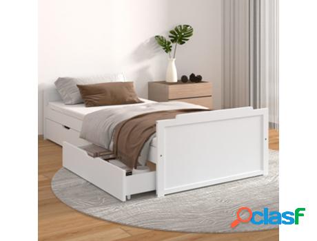 Cama VIDAXL Blanco Madera (Compatible con Colchón: 203.5 x