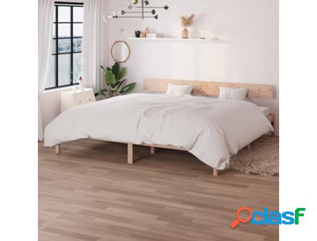 Cama VIDAXL Marrón Madera (Compatible con Colchón: 206.5 x