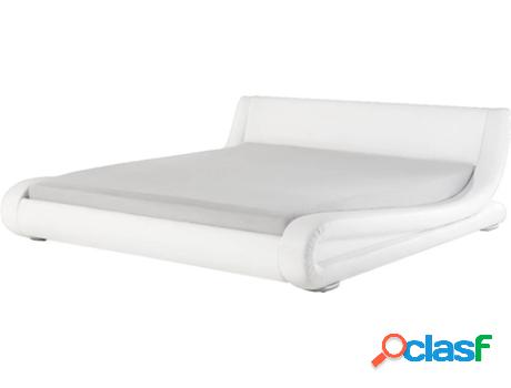 Cama de Agua Avignon (Blanco - Piel -230x193x72 cm -